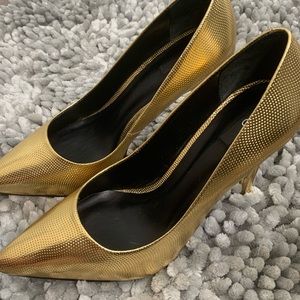 Aldo gold heels